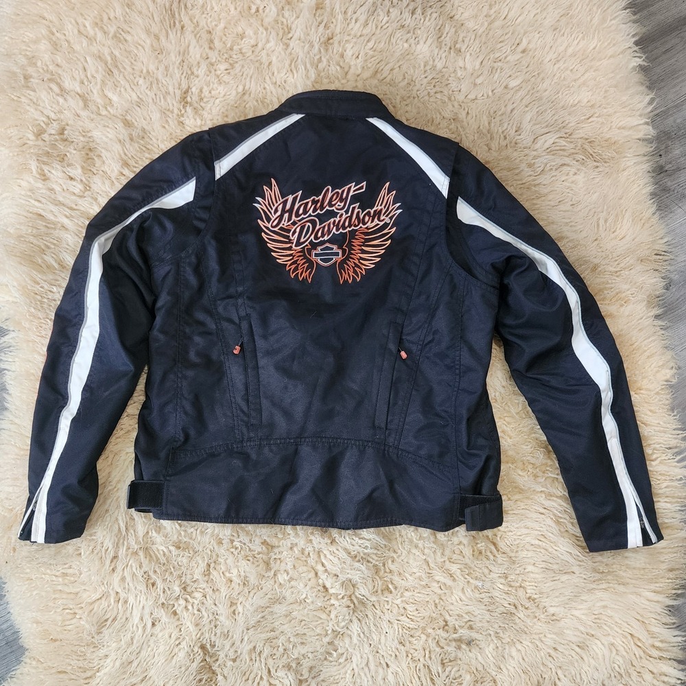 Vintage Harley-Davidson Women Xl Juneau Waterproof Black Functional Jacket C31 - Picture 8 of 12